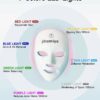 j i homi ye         ——Red Light Therapy Mask for Face, 7+1 Colors LED Facial Skin Care Mask At Home, USB Rechargeable. Portable