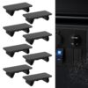Black Rocker Switch Panel Blank Filler Inserts 8Pcs, Dustproof Standard Toggle Switch Cover for Car Truck Marine Boat