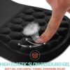 2 Ergonomic Memory Foam Wrist Rest Mouse Pad β 12Γ8" Black, Non-Slip PU Base Black