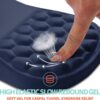 2 Ergonomic Memory Foam Wrist Rest Mouse Pad β 12Γ8" Black, Non-Slip PU Base Dark Blue