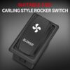 Black Plastic Single Rocker Switch Panel Holder, 1‑Slot Toggle Switch Mounting Housing for Car, 4X4, SUV, ATV, UTV, Marine Boat, 2‑Pack