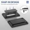 Black Rocker Switch Panel Blank Filler Inserts 8Pcs, Dustproof Standard Toggle Switch Cover for Car Truck Marine Boat