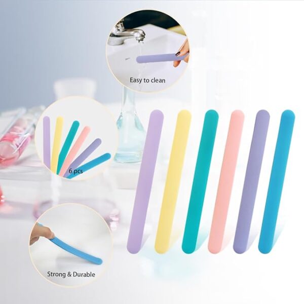 6 PCS Reusable Silicone Stirring Stick, Silicones Stirrings Sticks