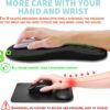 4 Ergonomic Memory Foam Wrist Rest Mouse Pad β 12Γ8" Black, Non-Slip PU Base Black