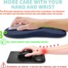 4 Ergonomic Memory Foam Wrist Rest Mouse Pad β 12Γ8" Black, Non-Slip PU Base Dark Blue