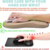 Ergonomic Memory Foam Wrist Rest Mouse Pad – 12×8" Black, Non-Slip PU Base   Sand Color