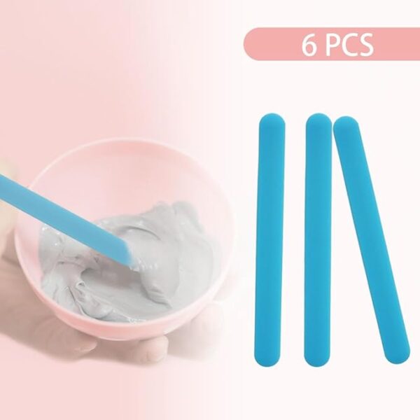 6 PCS Reusable Silicone Stirring Stick, Silicones Stirrings Sticks