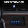 Black Rocker Switch Panel Blank Filler Inserts 8Pcs, Dustproof Standard Toggle Switch Cover for Car Truck Marine Boat
