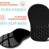 6 Ergonomic Memory Foam Wrist Rest Mouse Pad β 12Γ8" Black, Non-Slip PU Base Black