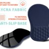6 Ergonomic Memory Foam Wrist Rest Mouse Pad β 12Γ8" Black, Non-Slip PU Base Dark Blue
