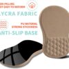 Ergonomic Memory Foam Wrist Rest Mouse Pad – 12×8" Black, Non-Slip PU Base   Sand Color
